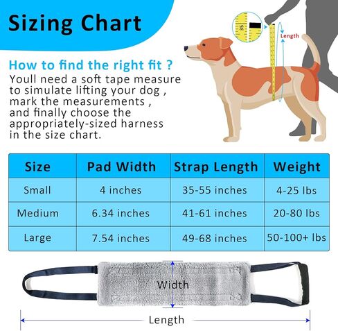 حزام رفع الكلاب من ATESON، حبال للكلاب لدعم الساق الخلفية - حزام دعم للكلاب للأرجل الخلفية مع وعاء للكلاب وأوعية قابلة للطي للحيوانات الأليفة in Kuwait