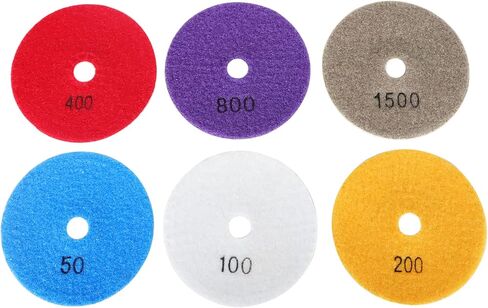 kimllier 7Pcs 4 Inch Diamond Polishing Pads Wet Dry Set Fit for Concrete Quartz Stone Countertop Granite Polishing in Saudi Arabia