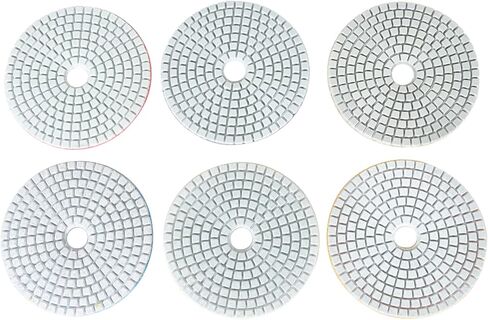 kimllier 7Pcs 4 Inch Diamond Polishing Pads Wet Dry Set Fit for Concrete Quartz Stone Countertop Granite Polishing in Saudi Arabia