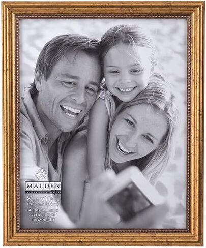 Malden International Designs Classic Wood Picture Frame, 8x10, Gold in Saudi Arabia