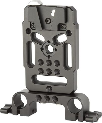 Nitze V Mount Plate with 15mm Rod Clamp, 1/4" Screws and M3 Screws, V Mount Battery Adapter Plate for Camera Power Supply - N21-A2 in Saudi Arabia