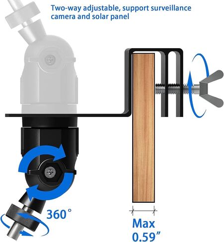 حامل مزراب مقاوم للطقس من Shyueda متوافق مع Blink xt/xt2/Outdoor/Eufycam 2/E/2C/Pro/Arlo Pro/2/3/4/HD/Ultra/Ultra 2/Essential-Black (عبوة واحدة) in Kuwait