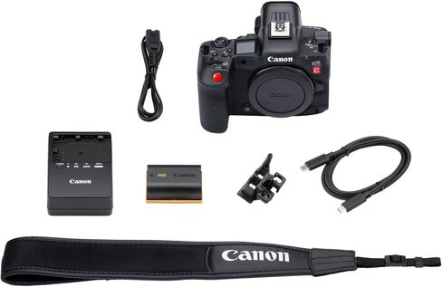 كاميرا Canon EOS R5 C السينمائية بدون مرآة (5077C002) + عدسة Canon 70-200 مم (3792C002) + بطاقة SD قوية سعة 64 جيجابايت من سوني + طقم مرشح + طقم مرشح الألوان + غطاء العدسة + حقيبة + بطارية LPE6 + المزيد (متجددة) in Saudi Arabia