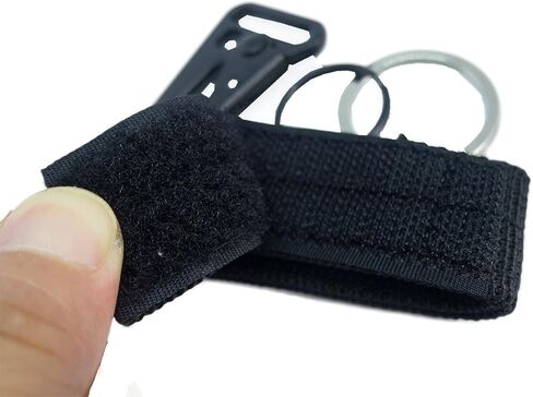Bytiyar 4 pcs Tactical Key Ring Belt Holder Nylon Clips with 1" HK Hooks Keychain Carabiner Buckle for Molle Strap Webbing Attachement, Black Khaki Green in Saudi Arabia