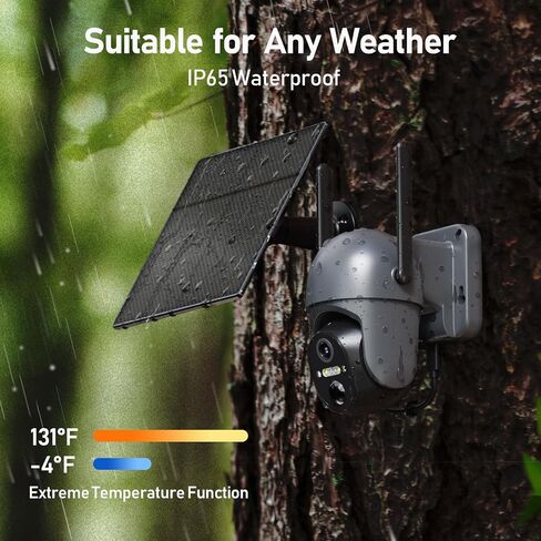 Ebitcam 4G LTE Cellular Security Cameras Include SD&SIM Card, Solar Powered Camera No WiFi Needed, 2K Live Video, 360° View, Color Night Vision, Motion&Siren Alert, Remote Access&Playback via Phone in Saudi Arabia
