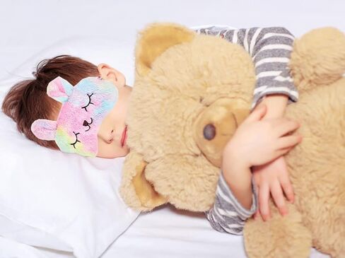 4 عبوات قناع نوم أرنب للفتيات ناعم من القطيفة الناعمة قناع نوم لطيف الأرنب فوكس الغزلان القط غطاء العين للأطفال والمراهقين الإناث غفوة السفر ليلة النوم in Kuwait