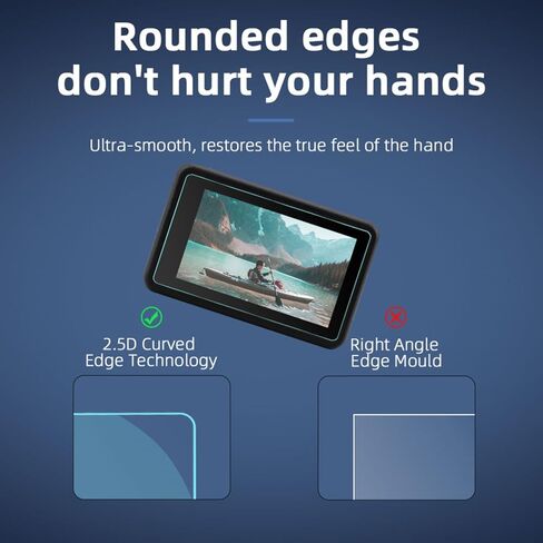 واقي شاشة Flymile من الزجاج المقسى لـ DJI OSMO Action 4,9H + واقي عدسة، غشاء مقسى شفاف عالي الوضوح، فيلم شاشة LCD مضاد للخدش ومضاد للفقاعات، قطعتان من الملحقات in Kuwait