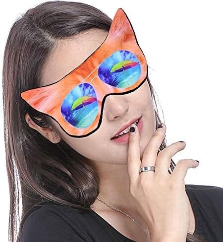 (حزمة من 2) 3D القط الكلب الحيوان النوم قناع العين ظلال ليلية للنوم السفر المنزل مكتب مضحك الغمامة للفتيات الاطفال الرجال النساء in Saudi Arabia