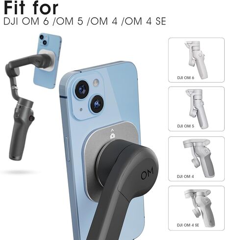 TIMETOP DJI Magnetic Ring Holder Clamp - for DJI OM 6 / OM 5 / OM 4 / OM 4 SE Adapter Mount Compatible with DJI Osmo Gimbal Stabilizer, DJI OM Accessories in Kuwait