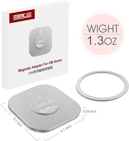 TIMETOP DJI Magnetic Ring Holder Clamp - for DJI OM 6 / OM 5 / OM 4 / OM 4 SE Adapter Mount Compatible with DJI Osmo Gimbal Stabilizer, DJI OM Accessories in Kuwait