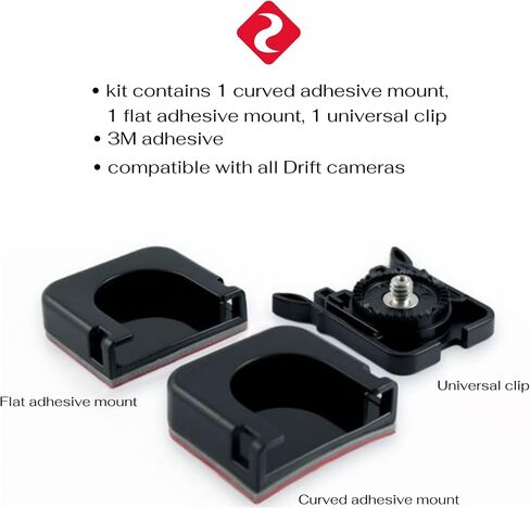 Drift Adhesive Mount Kit - Perfect Accessories to Mount Your Drift Camera to Motorcycles, Helmets and Flat Surfaces in Saudi Arabia