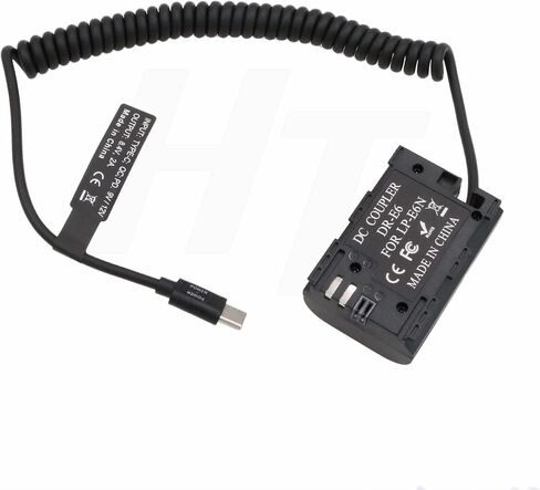 LP-E6N LP-E6NH Dummy Battery AC DC Power Adapter for Canon R5C R7 R6 R6II R5 R 6D 7D 5D Mark II IV EOS SMALLHD 500 700 Portkeys PT5 Monitor in Kuwait