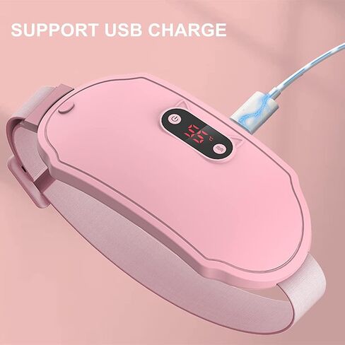 وسادة تدفئة للحيض، حزام الرحم الدافئ المحمول، حزام كهربائي لتدفئة تشنجات الحيض مع 3 مستويات للحرارة وأوضاع للتدليك، قابل لإعادة الشحن عبر USB، هدية فترة للمرأة in Kuwait