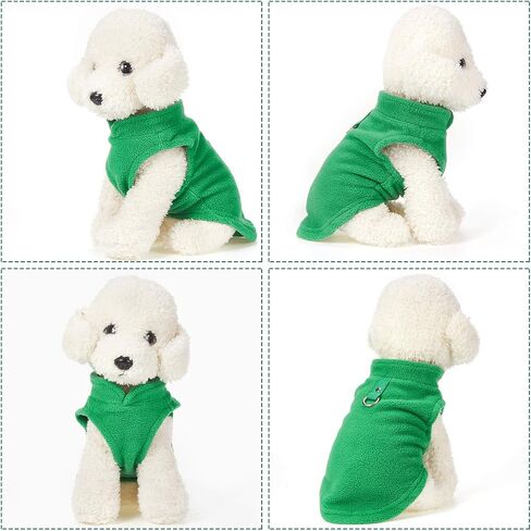 3 Pieces Dog Fleece Vest Puppy Fleece Pullover with Leash Ring Dog Apparel Coat Dog Jacket Warm Dog Sweater for Dogs and Puppies (M) in Saudi Arabia