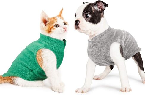 3 Pieces Dog Fleece Vest Puppy Fleece Pullover with Leash Ring Dog Apparel Coat Dog Jacket Warm Dog Sweater for Dogs and Puppies (M) in Saudi Arabia