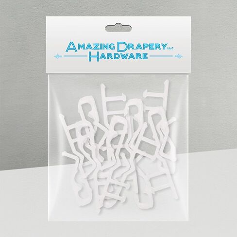 أجهزة ستائر مذهلة مقاس 2 بوصة، مشابك ستارة مخفية شفافة - دعامات بلاستيكية متينة للستائر وظلال النوافذ، 4 عبوات in Kuwait