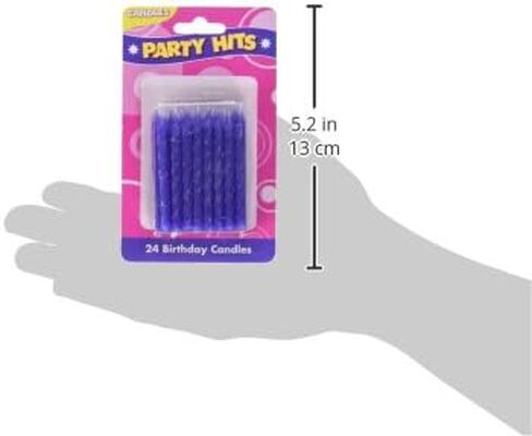 اوايسس سبلاي شموع عيد ميلاد حلزونية، 2.25 انش، ارجواني in Kuwait