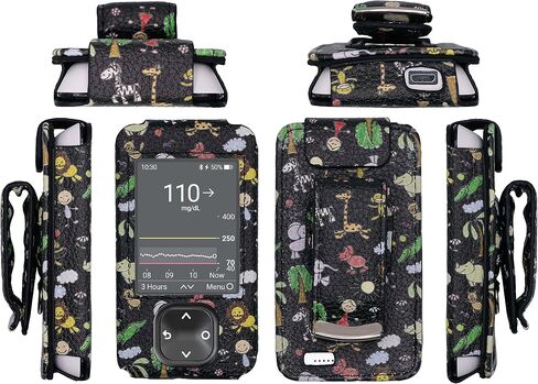 حقيبة جلدية مصممة مع مشبك وواقي شاشة (تتضمن حلقة تسلق وحبل قصير) لجهاز استقبال Dexcom G7 (WPF-2) in Kuwait
