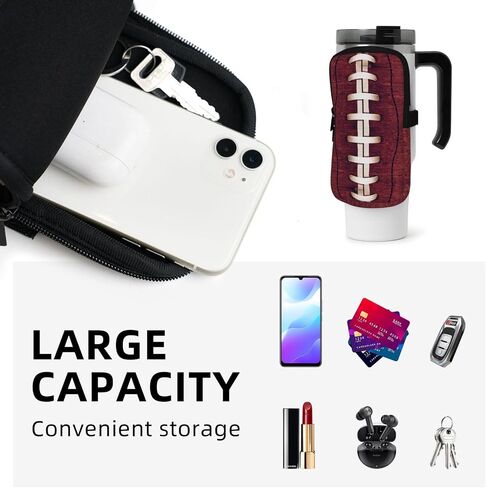 WtallasiSei Raccoon Water Bottle Pouch For Cup 20oz 30oz 40oz With Handle Yoga Gym Sports Water Bottle Bag Adjustable Strap For Men Women Sports Arm Bag in Saudi Arabia
