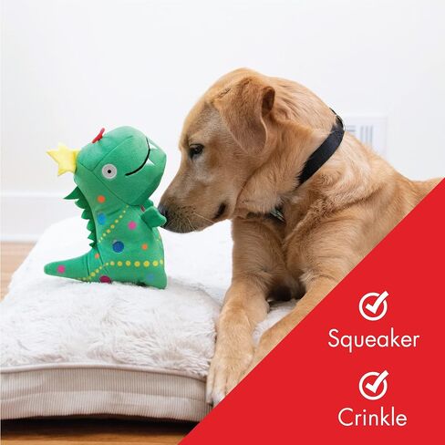 Huxley & Kent for Dogs | Tree Rex Dino (Large) | Christmas Holiday Dog Toy with Squeaker | Funny Dog Toy Gift | Fun, Durable, and Safe | H&K Squeaky Dog in Saudi Arabia