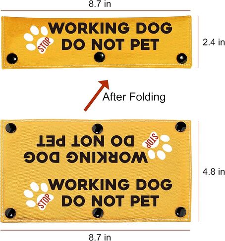 YROVWENQ Do Not Pet Dog Leash Wrap Yellow for Dogs Rope with Message - Hilarious Gift Idea for Pet Birthdays and More (Working Dog Do Not Pet Sleeve) in Kuwait