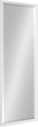 Kate and Laurel Calter Modern Framed Full Length Wall Mirror, 17.5 x 49.5, White, Decorative Rectangular Wall Mounted Full Body Beveled Mirror for Glam Wall Decor in Kuwait