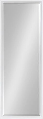 Kate and Laurel Calter Modern Framed Full Length Wall Mirror, 17.5 x 49.5, White, Decorative Rectangular Wall Mounted Full Body Beveled Mirror for Glam Wall Decor in Kuwait