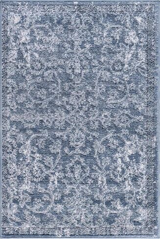 Rugs.com سجادة مجموعة أوريغون - 2' 2 × 3' سجادة زرقاء منخفضة الوبر مثالية لغرف المعيشة وغرف الطعام الكبيرة ومخططات الأرضيات المفتوحة in Kuwait