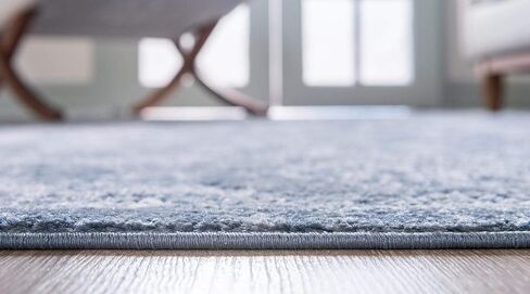 Rugs.com سجادة مجموعة أوريغون - 2' 2 × 3' سجادة زرقاء منخفضة الوبر مثالية لغرف المعيشة وغرف الطعام الكبيرة ومخططات الأرضيات المفتوحة in Kuwait