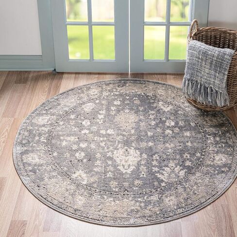Rugs.com سجادة مجموعة أوريغون - 2' 2 × 3' سجادة زرقاء منخفضة الوبر مثالية لغرف المعيشة وغرف الطعام الكبيرة ومخططات الأرضيات المفتوحة in Kuwait