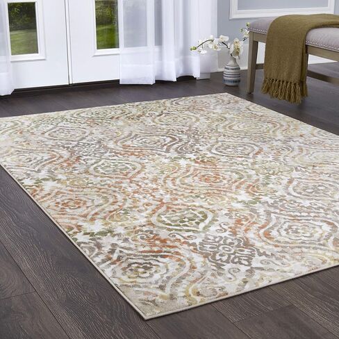 Home Dynamix Melrose Audrey Area Rug, 4x5, Ivory/Blue in Kuwait