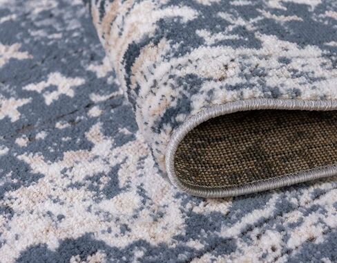 Rugs.com سجادة مجموعة أوريغون - 2' 2 × 3' سجادة زرقاء منخفضة الوبر مثالية لغرف المعيشة وغرف الطعام الكبيرة ومخططات الأرضيات المفتوحة in Kuwait