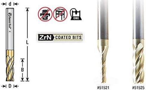 Amana Tool - 51535 Solid Carbide CNC Spiral for Glass Reinforced Plastic Cutting 1/4 Dia x in Saudi Arabia
