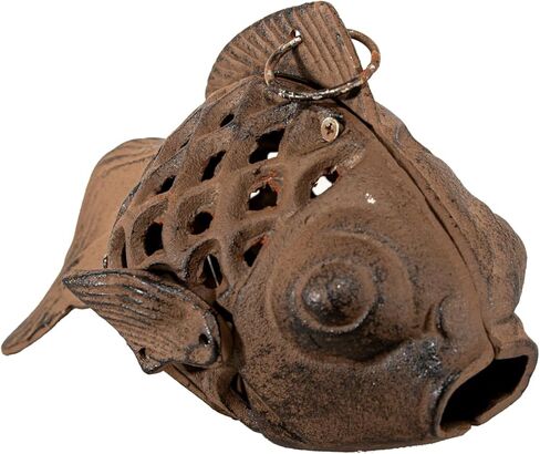 Koi Goldfish Candle Holder مصباح معلق في الهواء الطلق حديد صب in Kuwait