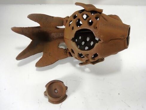 Koi Goldfish Candle Holder مصباح معلق في الهواء الطلق حديد صب in Kuwait