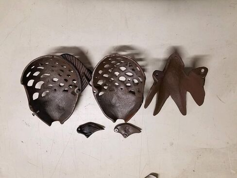 Koi Goldfish Candle Holder مصباح معلق في الهواء الطلق حديد صب in Kuwait