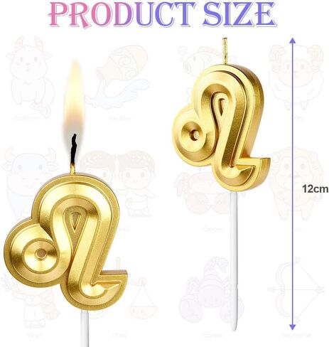شموع كوكبة AOMIG، شموع كعكة عيد الميلاد، شمعة الحوت، شمعة عيد ميلاد ذهبية لامعة، مناسبة للأطفال والكبار، ديكور حفلات أعياد الميلاد، وحفلات الذكرى السنوية للزفاف، وحفلات التخرج in Kuwait