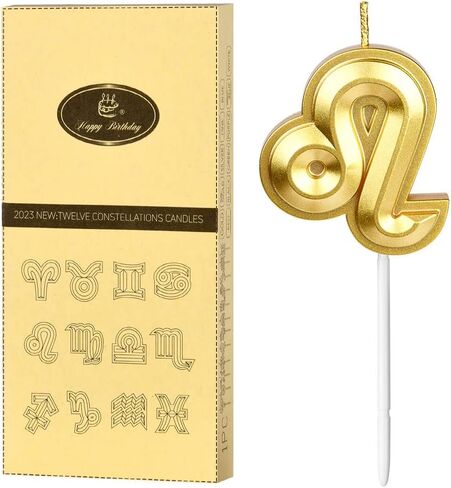 شموع كوكبة AOMIG، شموع كعكة عيد الميلاد، شمعة الحوت، شمعة عيد ميلاد ذهبية لامعة، مناسبة للأطفال والكبار، ديكور حفلات أعياد الميلاد، وحفلات الذكرى السنوية للزفاف، وحفلات التخرج in Kuwait