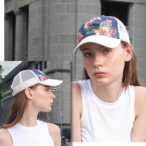 Baseball Cap for Women in Cute Dad Hat Design with Mesh to Stay Cool at The Beach in Summer in Saudi Arabia