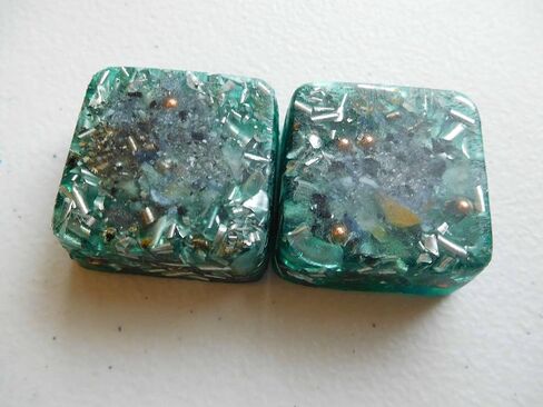 Brass Purple 2 Mini Cube Tower Busters Crystal Orgone (Brass Purple) in Kuwait