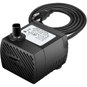 مضخة غاطسة من Ideashop، مضخة مياه، مضخة نافورة مياه 90 GPH(350L/H، 4W) مضخة مياه محمولة مضخة مياه صغيرة للبركة، التماثيل، حوض السمك، نافورة خزان الأسماك مع سلك طاقة 5.9 قدم (1.8 متر) (أسود) in Kuwait