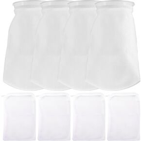 ESDEITT 4PCS Felt Filter Socks 4inch Ring 9inch Long, 200um PP Aquarium Filter Bags and 4pcs Filter Media Bags with Zipper in Kuwait