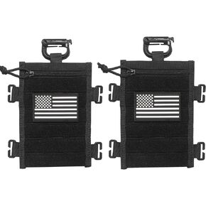 TAXATM Horizontal Molle Patch Panel Zipper Pouch, Molle Patch Display Holder for Backpack, Mini Patch Board Include PVC Flag Patch in Kuwait