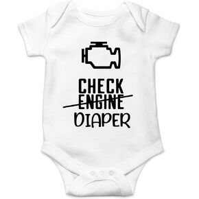 CBTwear Check Engine Funny Baby Bodysuit Infant Outfit in Kuwait