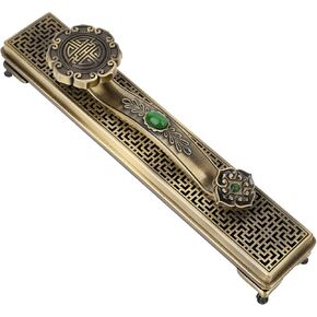 Colorful Your Life and Home Incense Holder - Aluminum Alloy Ruyi Incense Burner with Hollow Design - Indoor Decoration(The Ancient Bronze) in Saudi Arabia