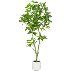 Waoops Artificial Tree 5.3Ft Pachira Macrocarpa Money Tree in Pot Fake Plant Faux Tree for Office Decor Indoor or Outdoor Home Decoration Housewarming Gift in Kuwait