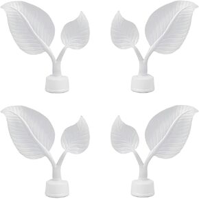 KUASTING 4 قطع قضيب ستارة تيجان غطاء أوراق نهاية أسود من سبائك الألومنيوم غطاء رأس عمود ستائر لعمود ستائر 28 مم أسود (فرع أبيض) in Kuwait