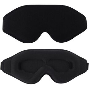 EMICUTE 3D Sleep Mask for Women Men Eye Covers, Super Comfort Eye Mask for Sleeping and Lash Extentions, 100% Blackout Blindfold for Flight Travel Yoga Nap