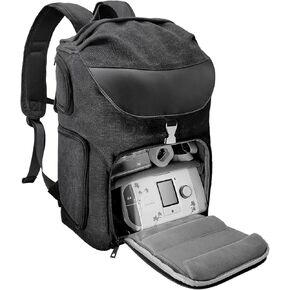 شنطة ظهر للسفر CPAP من تيموكسي متوافقة مع ريسميد اير سينس 9 واير سينس 10 واير سينس 11 وفيليبس دريم ستيشن واكس تي فيت متوافقة مع اجهزة سي بي ايه بي وملحقات سي بي ايه بي واللابتوب والتابلت (رمادي) in Kuwait