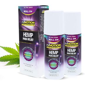 InMotion Hemp Roll On for Pain - 2 Pack Premium Ultra Strength Fast Acting, Long Lasting, Odorless Hemp Oil Roll On Pain Reliever for Joint, Muscle, & Back (2) in Saudi Arabia